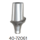 40-72061 Conical 1mm Straight Anatomic Abutment Ti Concave Dia 6mm