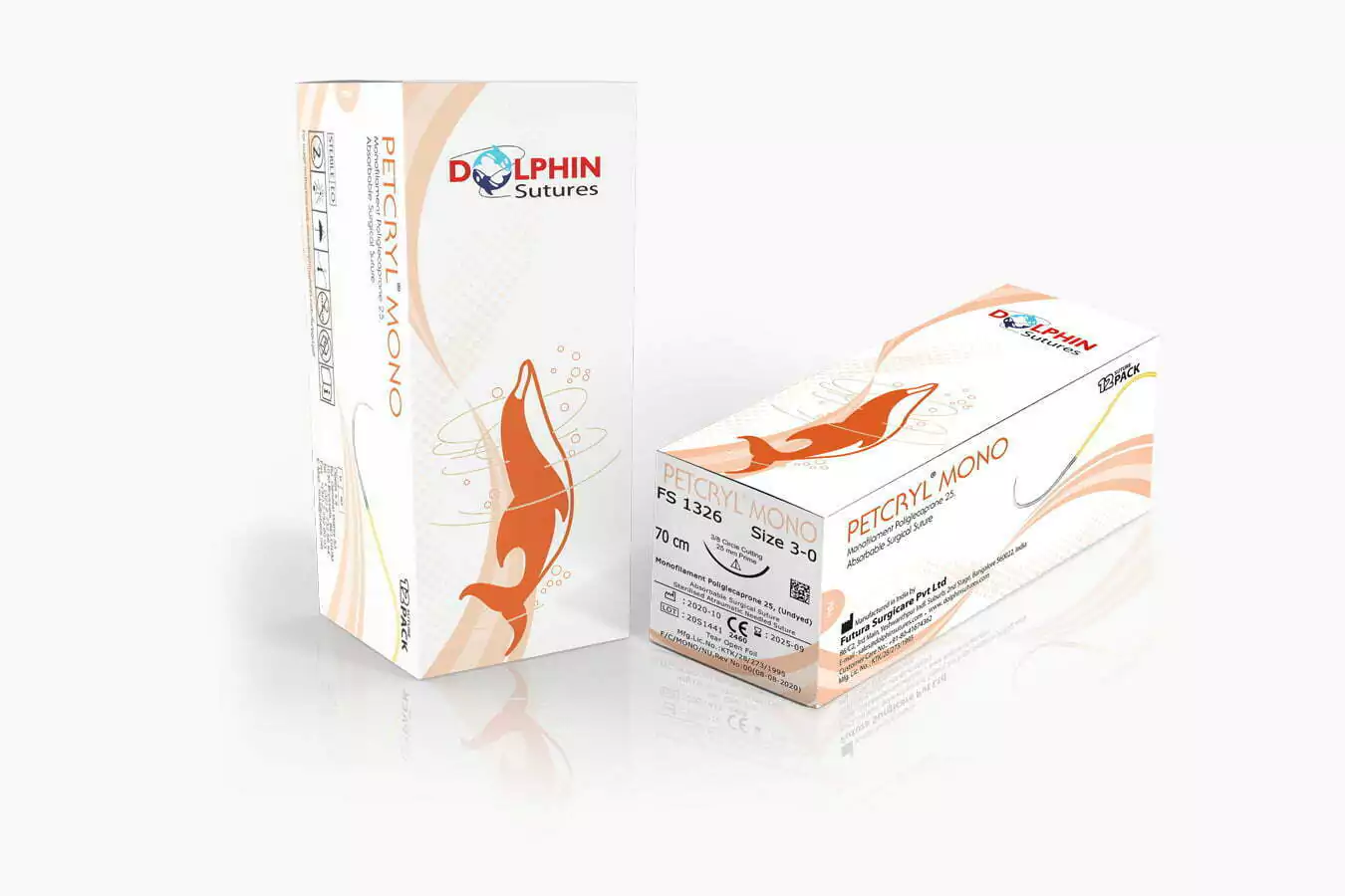 PETCRYL MONOFILAMENT POLIGLECAPRONE 25 (UNDYED),3/8 CIRCLE CUTTING PRIME, 25MM ABSORBABLE SURGICAL SUTURE USP, 70CM, 3-0