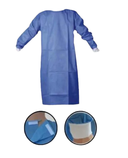 Surgeon Gown, Sterile, reinforced, Blue